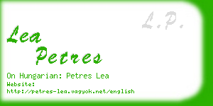 lea petres business card